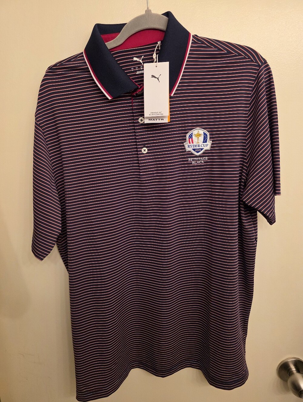 Puma Men's Striped 2025 Ryder Cup Polo